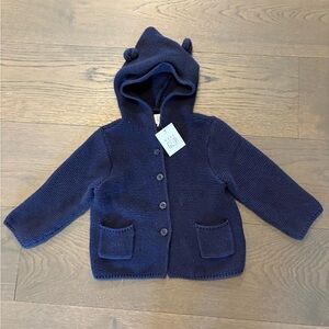 Baby gap navy knit cardigan 18-24M NWT ret $69